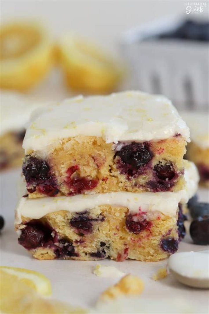 Easy Lemon Blueberry Bars - Celebrating Sweets